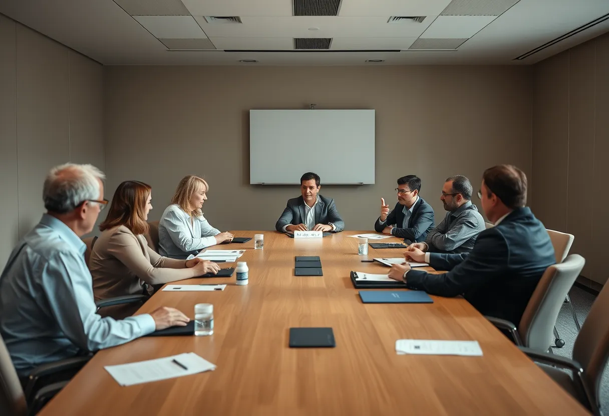An academic board meeting overseeing higher education quality