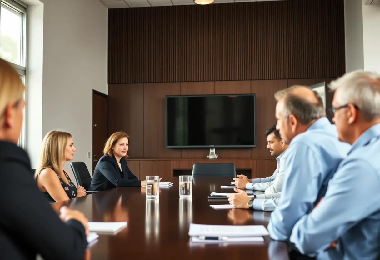 Five chairs around a small meeting table, representing the academic leadership TEQSA expects in a provider's governance team