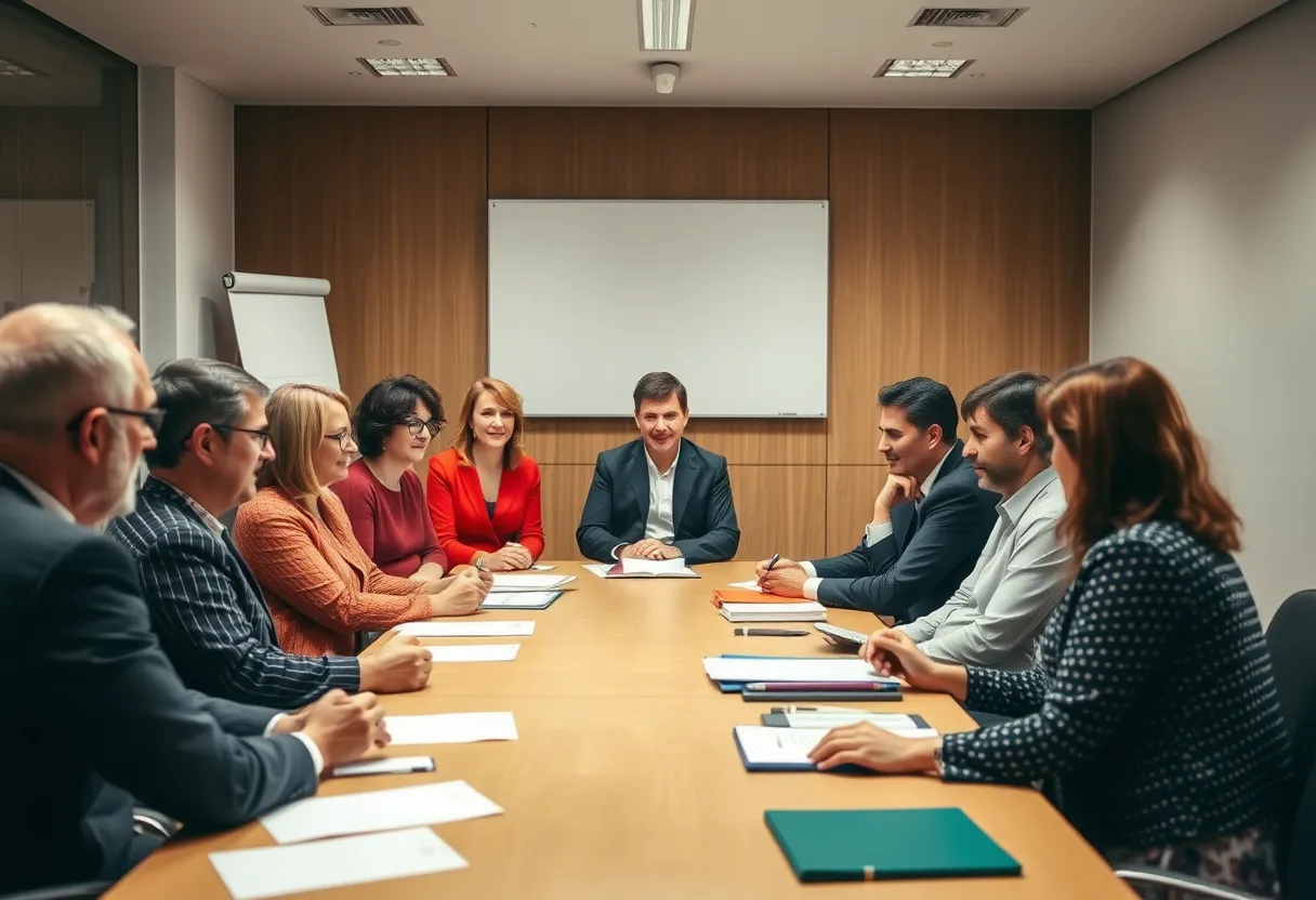 A boardroom table with terms of reference, an agenda and minutes, illustrating how to build an academic board TEQSA will accept