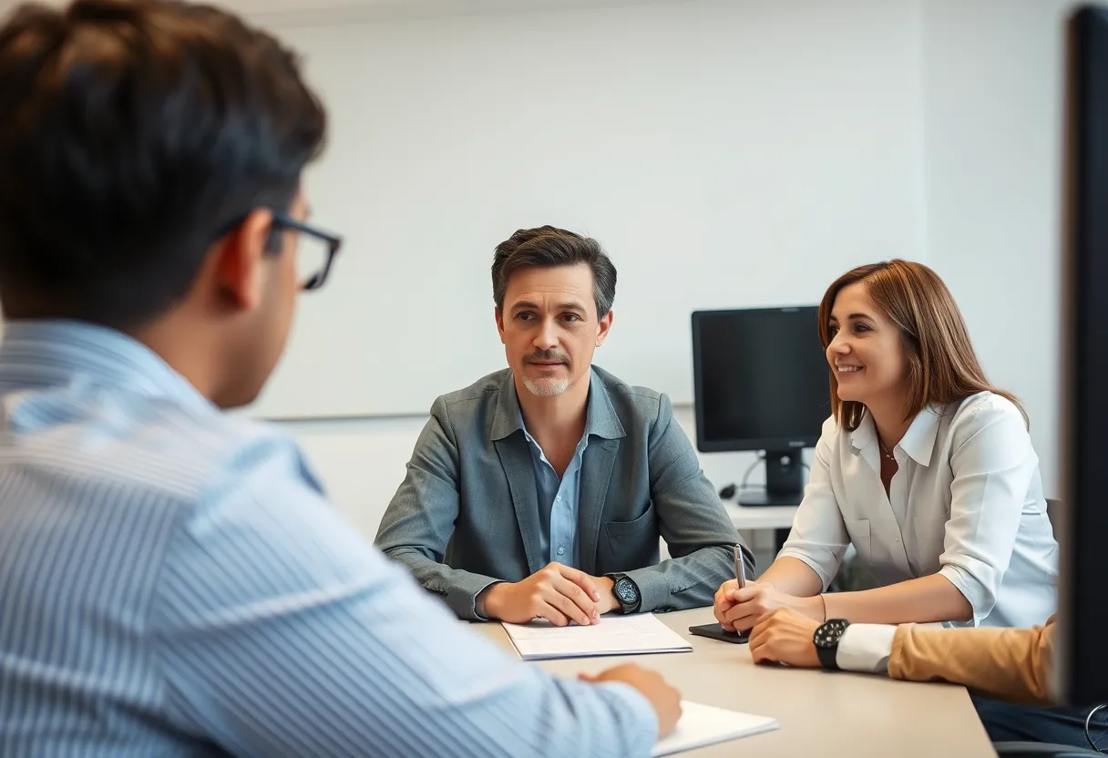 A higher education consultant working with a provider's team