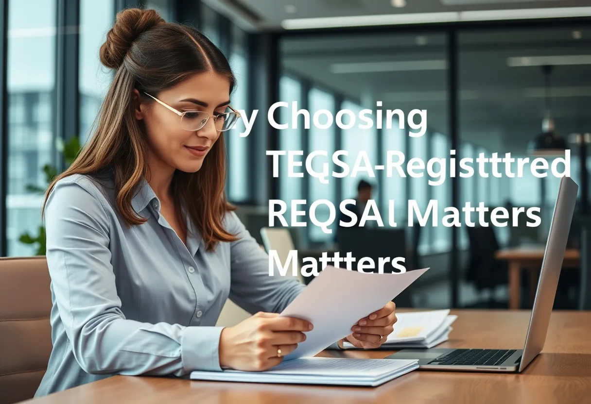 A student checking the National Register on a phone before enrolling, illustrating why choosing a TEQSA registered provider matters